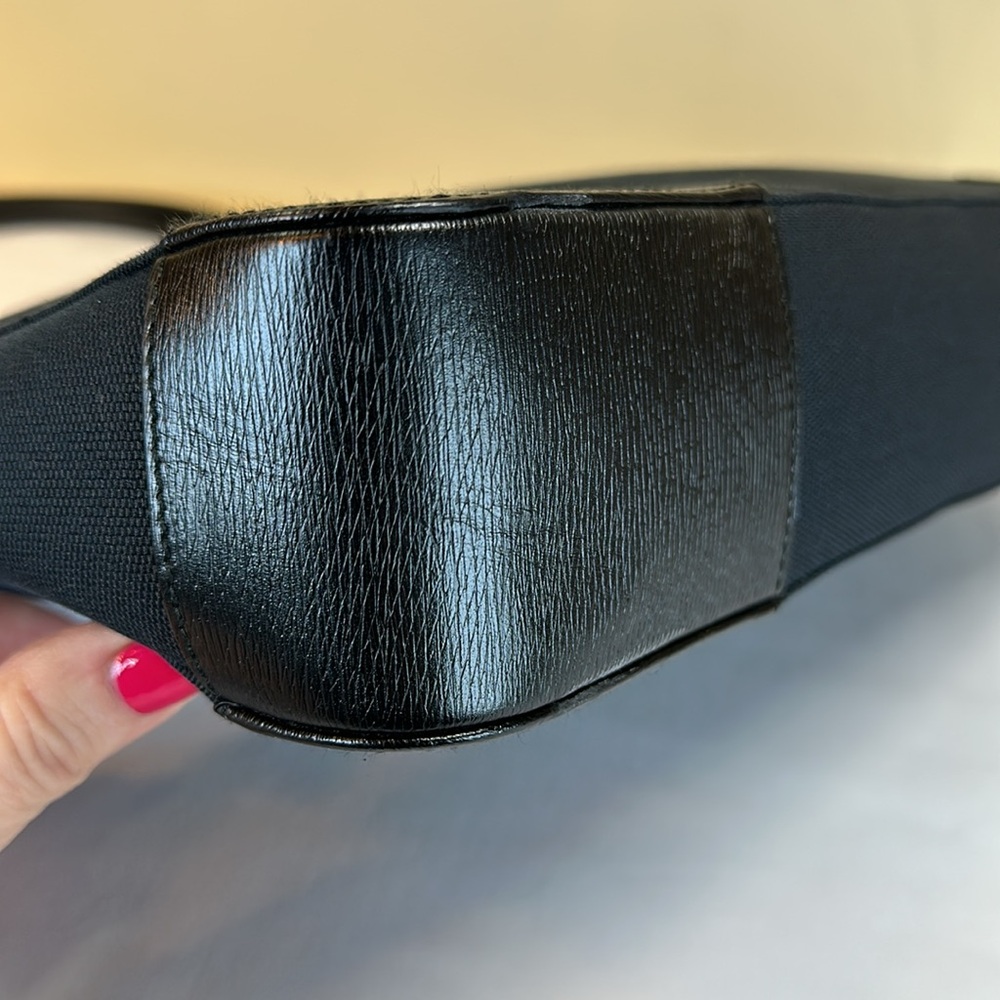 Gucci Leather and Canvas Tote Tom Ford Era 1994-2004, unbranded crossbody strap - Picture 11 of 16